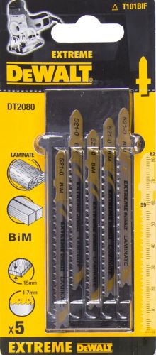 DeWALT Sägeblatt 82 mm, saubere gerade Schnitte in Laminaten bis 15 mm Dicke (5 Stück) DT2080