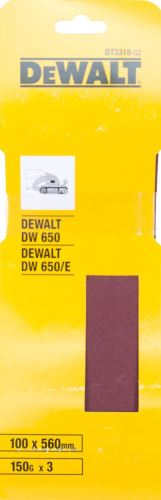 DeWALT Schleifband 100 x 560 mm, P150 (3 Stück) DT3318