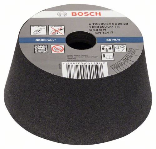 BOSCH Schleiftopf, konisch - Stein/Beton 90 mm, 110 mm, 55 mm, 60 1608600241