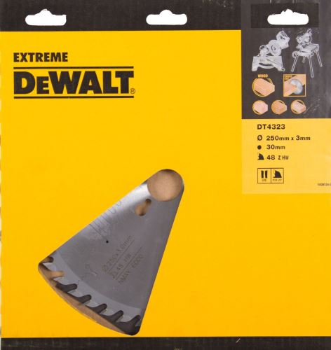 DeWALT Sägeblatt ATB 10° 250 x 30 mm 48 Zähne DT4323