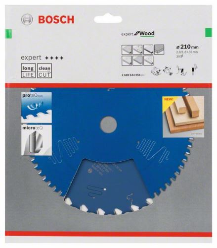 BOSCH Sägeblatt Expert für Holz 210 x 30 x 2,8 mm, 30 2608644058