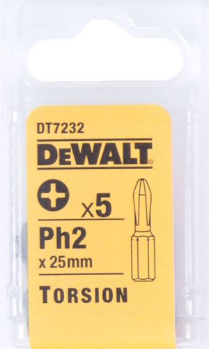 DeWALT Schraubendreher-Bits PH Torsion PH2-25 mm (5 Stück) DT7232