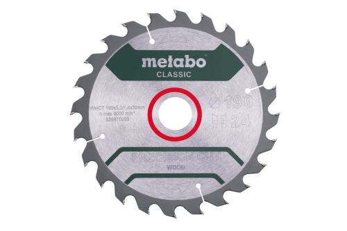 METABO Sägeblatt 190 x 30 mm, 24 Zähne, 15° 628675000