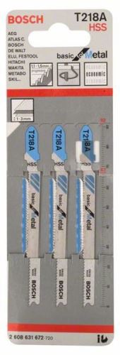 BOSCH Sägeblatt für Säbelsäge T 218 A Basic für Metall (3 Stück) 2608631672