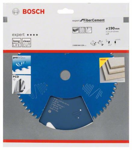 BOSCH Sägeblatt Expert für Faserzement 190 x 20 x 2,2 mm, 4 2608644124