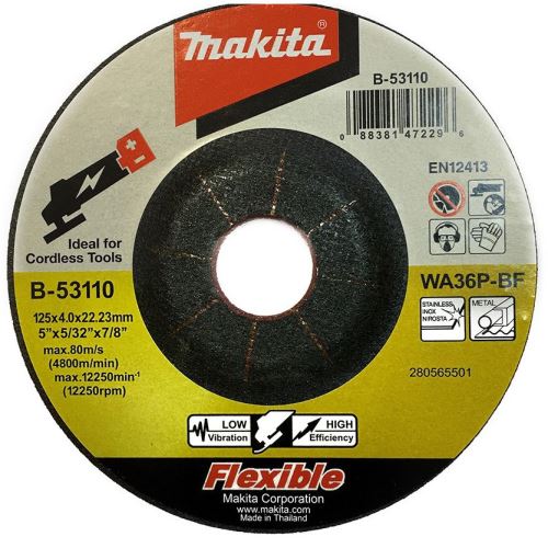 MAKITA flexible Schleifscheibe 125x4x22,23 mm B-53110