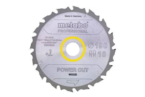 METABO Hartmetall-Sägeblatt (für KS 66, KSE 68 Plus) 190 x 30 mm, 16 Zähne 628006000