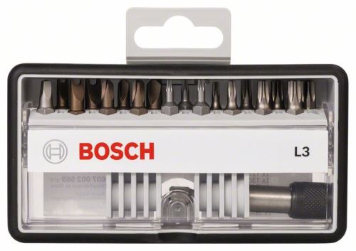 BOSCH (18+1)-teiliger Satz Schraubendreherbits Robust Line, L Extra-Hart 25 mm, (18+1)-teiliger Satz 2607002567