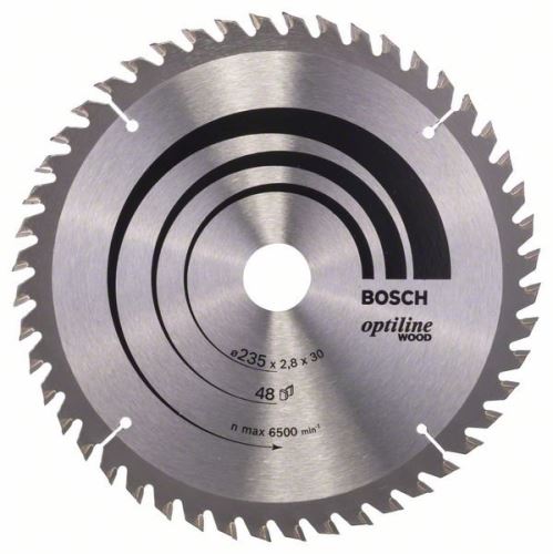 BOSCH Sägeblatt Optiline Wood 235 x 30/25 x 2,8 mm, 48 2608640727