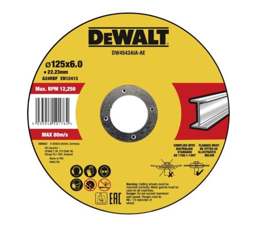 DeWALT Trennscheibe für Metall 125 x 22,23 x 6 mm DW4543AIA