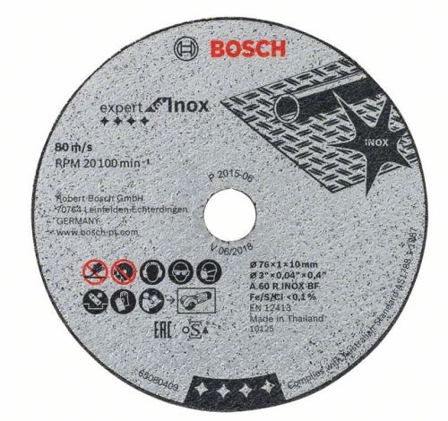 BOSCH Expert Schleifscheibe für Inox A 60 R INOX BF; 76 mm; 1 mm; 10mm 2608601520