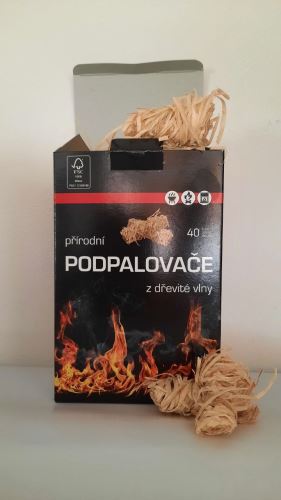 PEMADO Feuerstarter aus Holzwolle (40 Stück pro Packung) FSC40