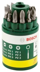 BOSCH 10-teiliger Schraubendreher-Bit-Satz 2607019454