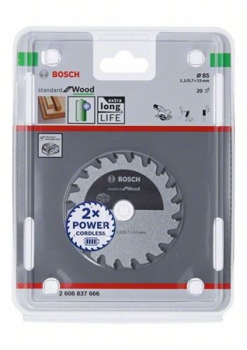 BOSCH Sägeblatt für Akkusägen 2608837666