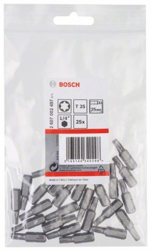 BOSCH Schraubendreher-Bit extra hart Extra-Hart T25, 25 mm (25 Stück) 2607002497