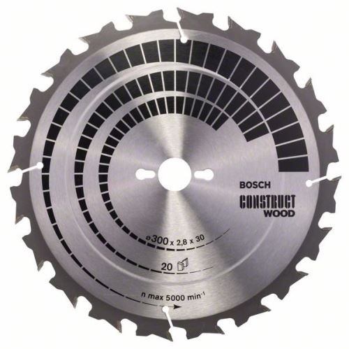 BOSCH Sägeblatt Construct Wood 300 x 30 x 2,8 mm; 20 2608640700