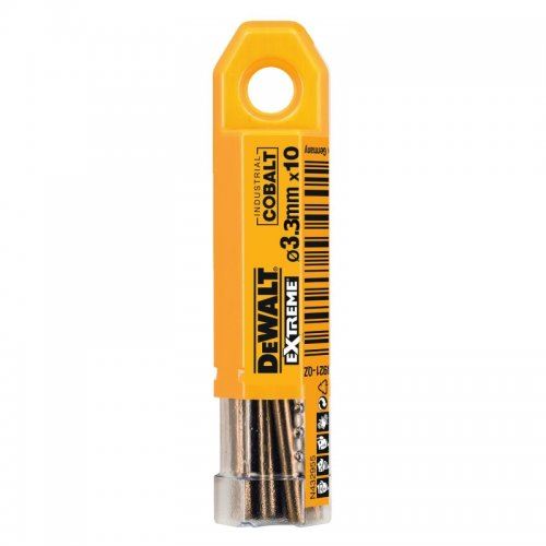 DeWALT Bohrer für Metall HSS-E COBALT 3,3 x 65 mm (10 Stück) DT4922