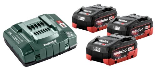 METABO Basisset (Ladegerät + Akkus) 18V / 3x LiHD 5,5 Ah 685074000