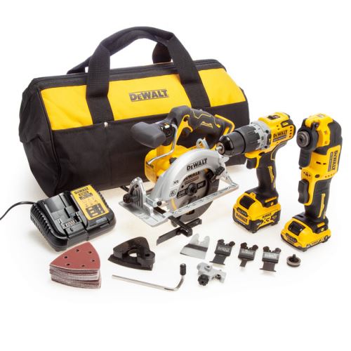 Dewalt 12V XR Brushless 3-teiliges Kit (1 x 2Ah x 1 x 5Ah Akku) in Tragetasche DCK318P1D1