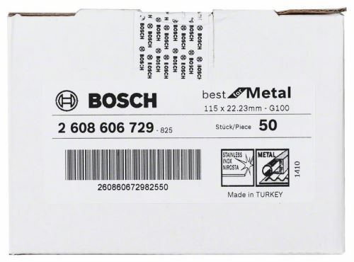 BOSCH Fiber-Schleifscheibe R574, Best for Metal D = 115 mm; G = 100 2608606729