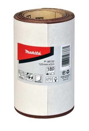 MAKITA Schleifpapier 120 mm K400 Rolle 5 m P-38180