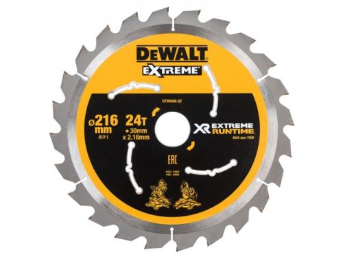 DeWALT Sägeblatt (ideal für FLEXVOLT Sägen) 216 x 30 mm, 24 Zähne DT99568