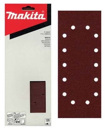 MAKITA Schleifpapier 115x280 mm 14 Löcher K150, 10 Stück P-33059