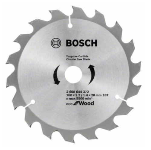 BOSCH Sägeblatt Eco für Holz 160x2,2/1,4x20 18Z 2608644372