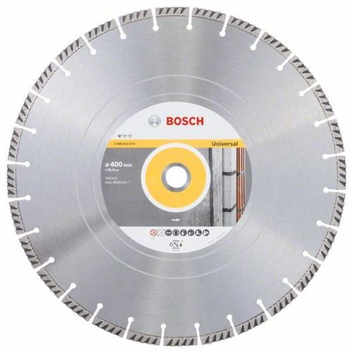 BOSCH Diamanttrennscheibe Standard für Universal 400 × 25,4 400x20x3,2x10mm 2608615073