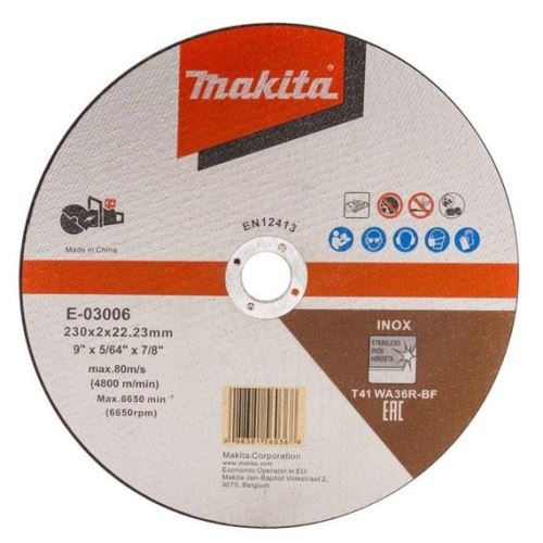 MAKITA Edelstahl-Trennscheibe 230x2,0x22,23 mm E-03006