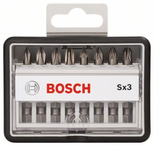 BOSCH 8-teiliges Schraubendreher-Bit-Set Robust Line, Sx Extra-Hart 49 mm, 8-teiliges Set 2607002558