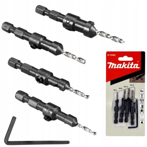 MAKITA Senkbohrer-Set 1/4'' 4-tlg. D-73455