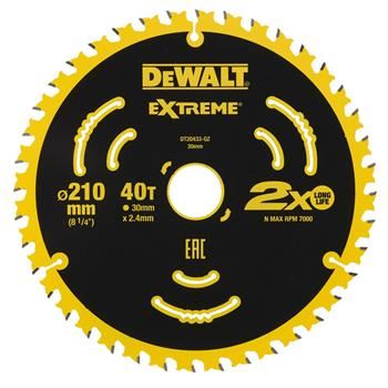 DeWALT Sägeblatt (für DWE7485, DT20433) 210 x 30 mm, 40 Zähne, ATB 7° DT20433