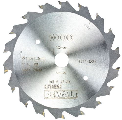 DeWALT Tauchsägeblatt, 165 x 20 mm, 18 Zähne DT1089