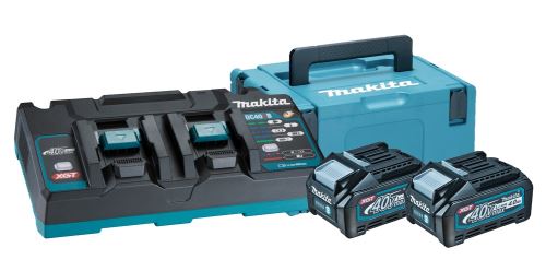 MAKITA Li-ion XGT 40V Set 2 Stk. BL4040+1 Stk. DC40RB+1 Stk. Makpac 191U00-8