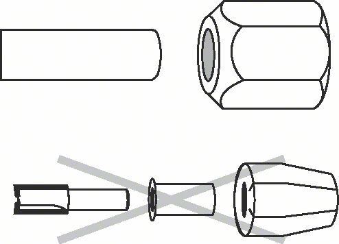 BOSCH Spannzangenfutter 10 mm, 24 mm 2608570125