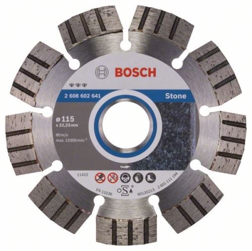 BOSCH Diamant-Trennscheibe Best for Stone 115 x 22,23 x 2,2 x 12 mm 2608602641