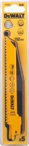 DeWALT Bimetall-Sägeblatt für Holz und Kunststoff, 152 mm (5 Stück) DT2351