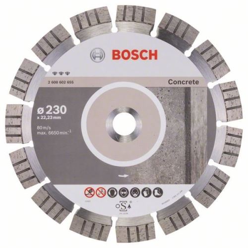 BOSCH Diamant-Trennscheibe Best for Concrete 230 x 22,23 x 2,4 x 15 mm 2608602655