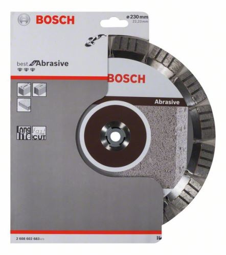 BOSCH Diamanttrennscheibe Best for Abrasive 230 x 22,23 x 2,4 x 15 mm 2608602683