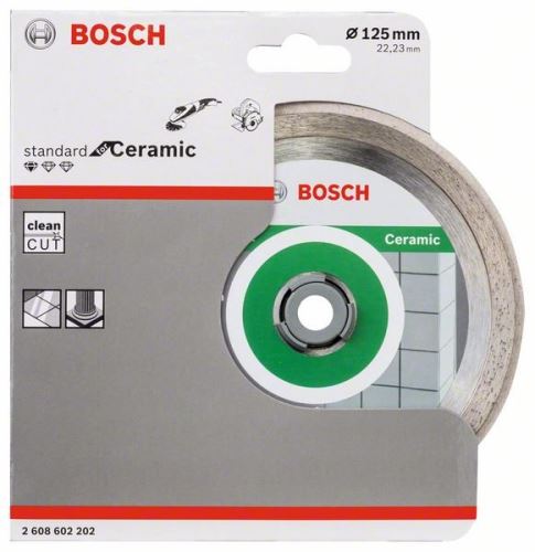 BOSCH Diamant-Trennscheibe Standard für Keramik 125 x 22,23 x 1,6 x 7 mm 2608602202