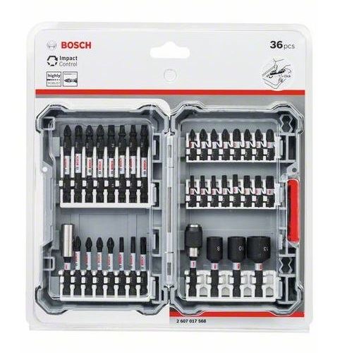 BOSCH 36-teiliges Pick&Click Impact Control Schraubendreher-Bits und Steckschlüssel-Set 2607017568