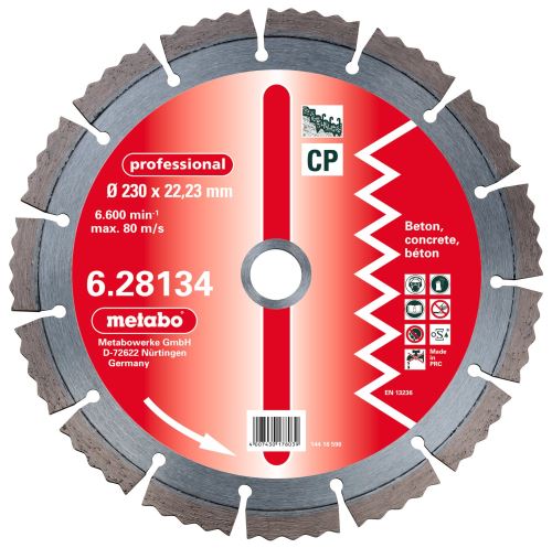 METABO Diamantscheibe 150x22,23 mm, Profi, CP 628132000