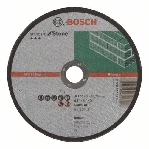 BOSCH Steintrennscheibe Standard, 180x3 gerade 2608603179