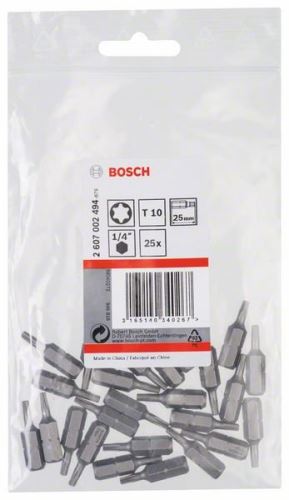 BOSCH Schraubendreher-Bit extra hart Extra-Hart T10, 25 mm (25 Stück) 2607002494