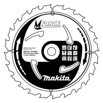 MAKITA Holzsägeblatt MFORCE 210x2,3x30 mm 16 Zähne B-07973