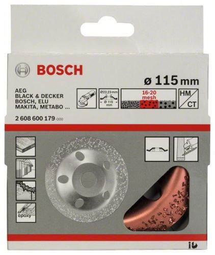 BOSCH Hartmetall-Topfscheibe 115 x 22,23 mm; mittel, schräg 2608600179