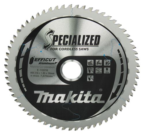 MAKITA Sägeblatt Aluminium Efficut 216x1,85x30 mm 63 Zähne E-16916