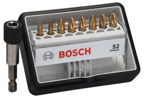 BOSCH Schraubendreher-Bit-Set Robust Line, S Max Grip 25 mm (8+1 Stk) 2607002575