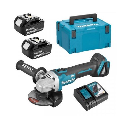 Makita Aku Winkelschleifer 125 mm Li-Ion LXT 18 V/5,0 Ah, Makpac DGA506RTJ